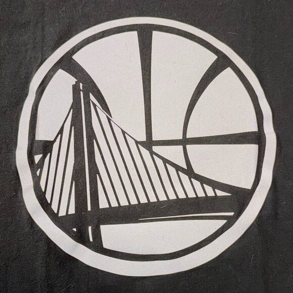 Majestic Golden State Warriors Logo T-Shirt - Black XL - Picture 3 of 4